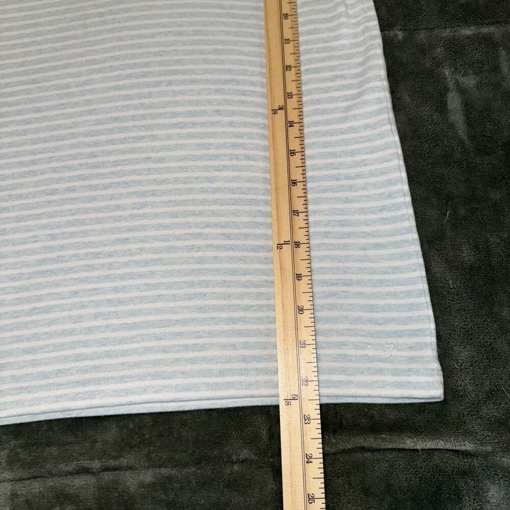 Vineyard Vines T-Shirt Womens Small Light Blue White Striped V-Neck Short Sleeve - Picture 5 of 6
